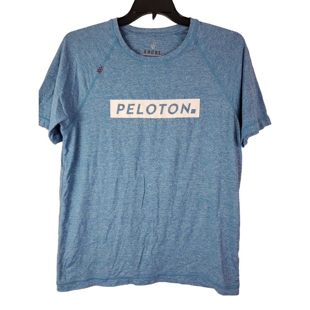 RHONE x Peloton Men's Blue Exercise Shirt L Cycling Athletic